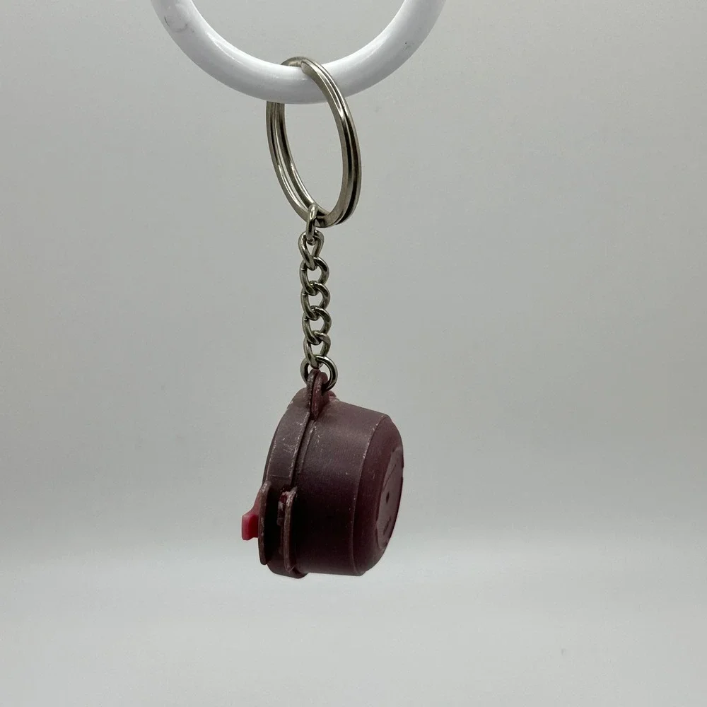 Tupperware MicroPro Grill Keychain Miniature Collectible‎ Burgundy Red Tiny Toy
